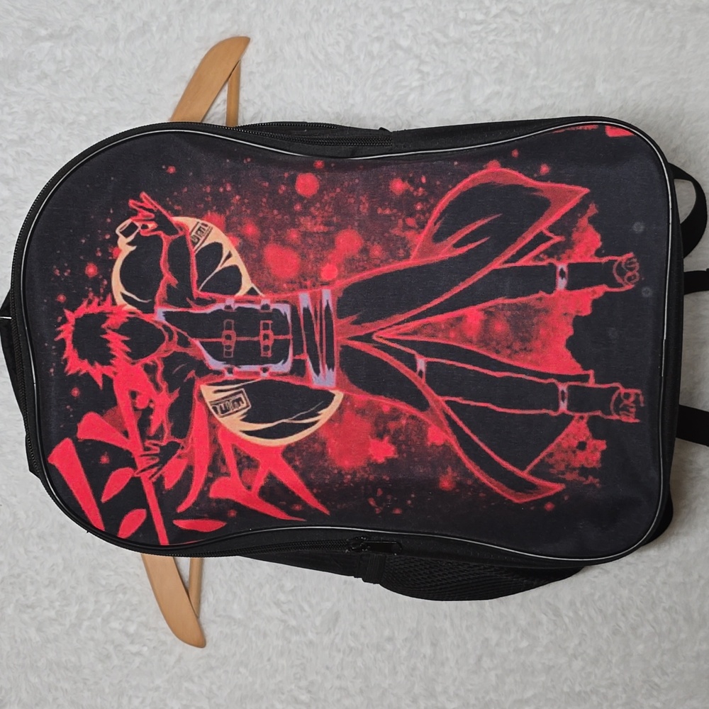 Anime Graphic Garra Black and Red Backpack